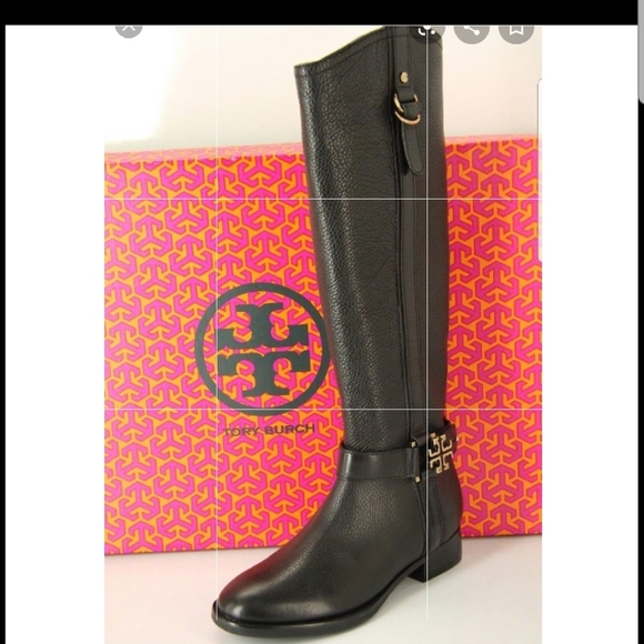 Tory Burch Shoes - Tory Burch Pebbled Leather Riding Boots